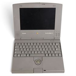 1990s Apple Macintosh Powerbook Duo 230 with Duo Dock and Macintosh Colour Display screen