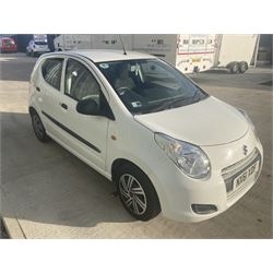 2011 Suzuki Alto SZ2, manual transmission, White, 5 door hatchback. 1 litre petrol. 2 keys, V5 present. Service History, New battery fitted. 25,457 miles. Selling on behalf of the executors of a local estate.

Alternative buyers premium rate applies. - THIS LOT IS TO BE COLLECTED BY APPOINTMENT FROM DUGGLEBY STORAGE, GREAT HILL, EASTFIELD, SCARBOROUGH, YO11 3TX