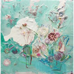Gillian Ross Kelsey (British 1935-2025): 'Ever Summer', mixed media on board, signed and t...