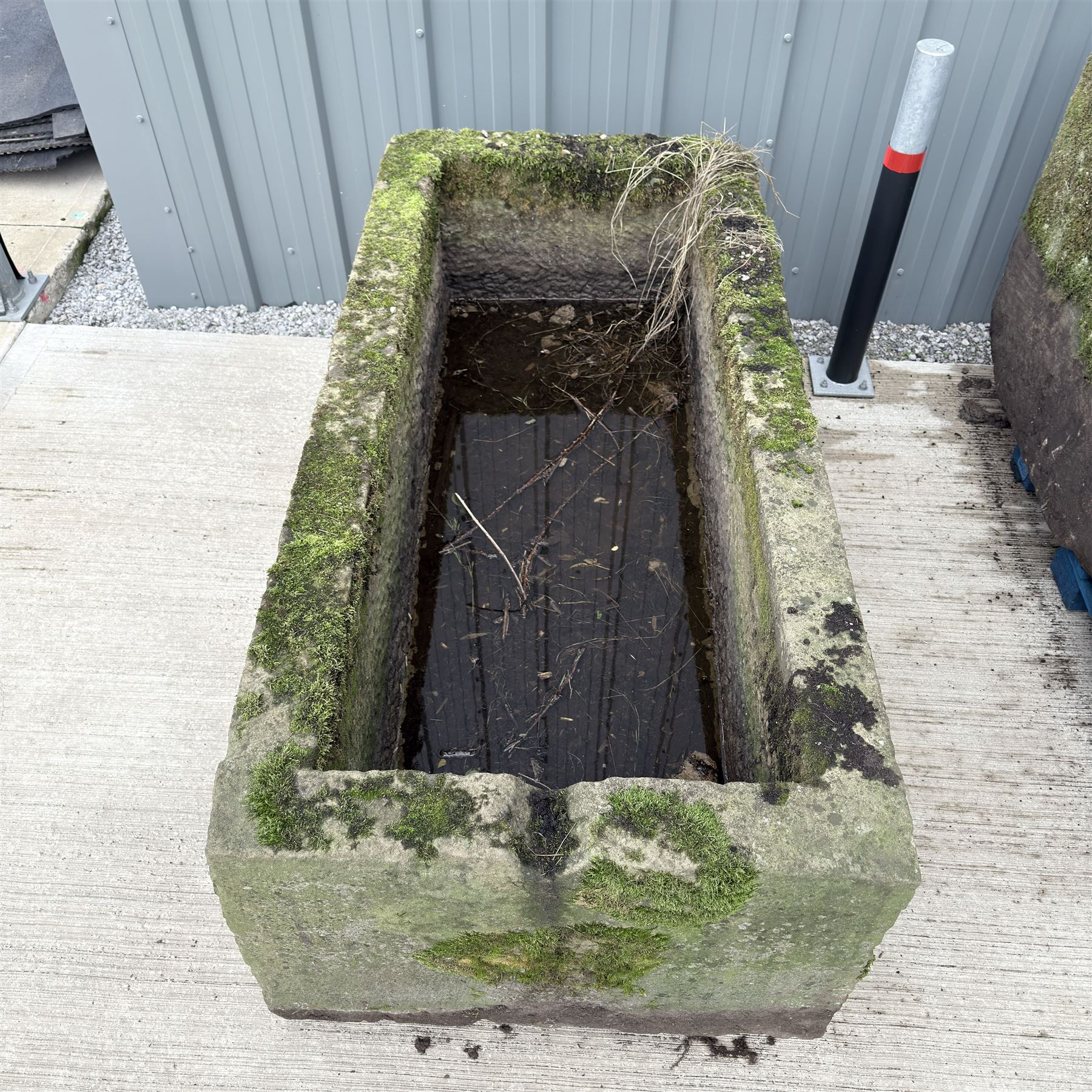 Large 18th century rectangular stone trough