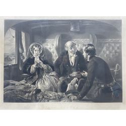 William Henry Simmons (British 1811-1882) after Abraham Solomon (British 1823-1862): 'The Departure - Second Class' and 'The Return - First Class', pair engravings pub. E Gambert & Co, London 1857, 47cm x 68cm