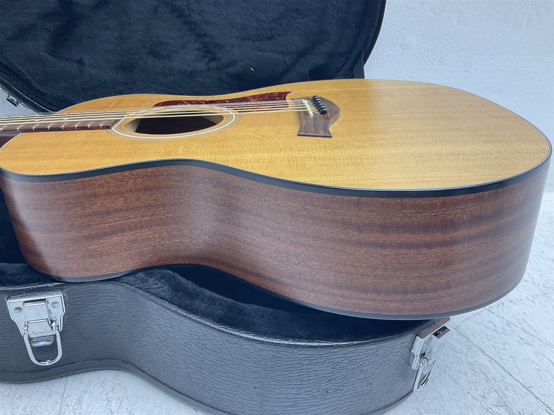 2008 Taylor Model 114 acoustic guitar with mahogany back and ribs and spruce top, serial no.20080825837, L104.5cm; in Taylor hard carrying case with paperwork