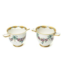 Pair of William Moorcroft for James MacIntyre & Co twin handled cashepots decorated in the...