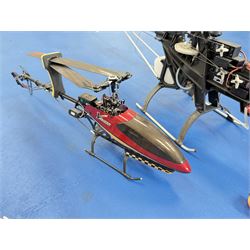 Four RC radio controlled helicopter models