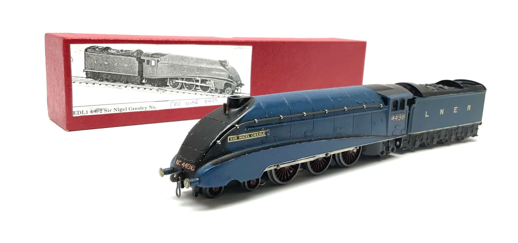 Hornby Dublo - three-rail pre-war A4 Class 4-6-2 locomotive 'Sir Nigel Gresley' No.4498; in modern collector's red box