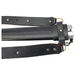 Selection of reenactment related items, including Archers sword, helmet and shield, with another helmet and chain mail 