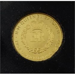 Queen Elizabeth II Tristan Da Cunha 2017 gold quarter sovereign coin
