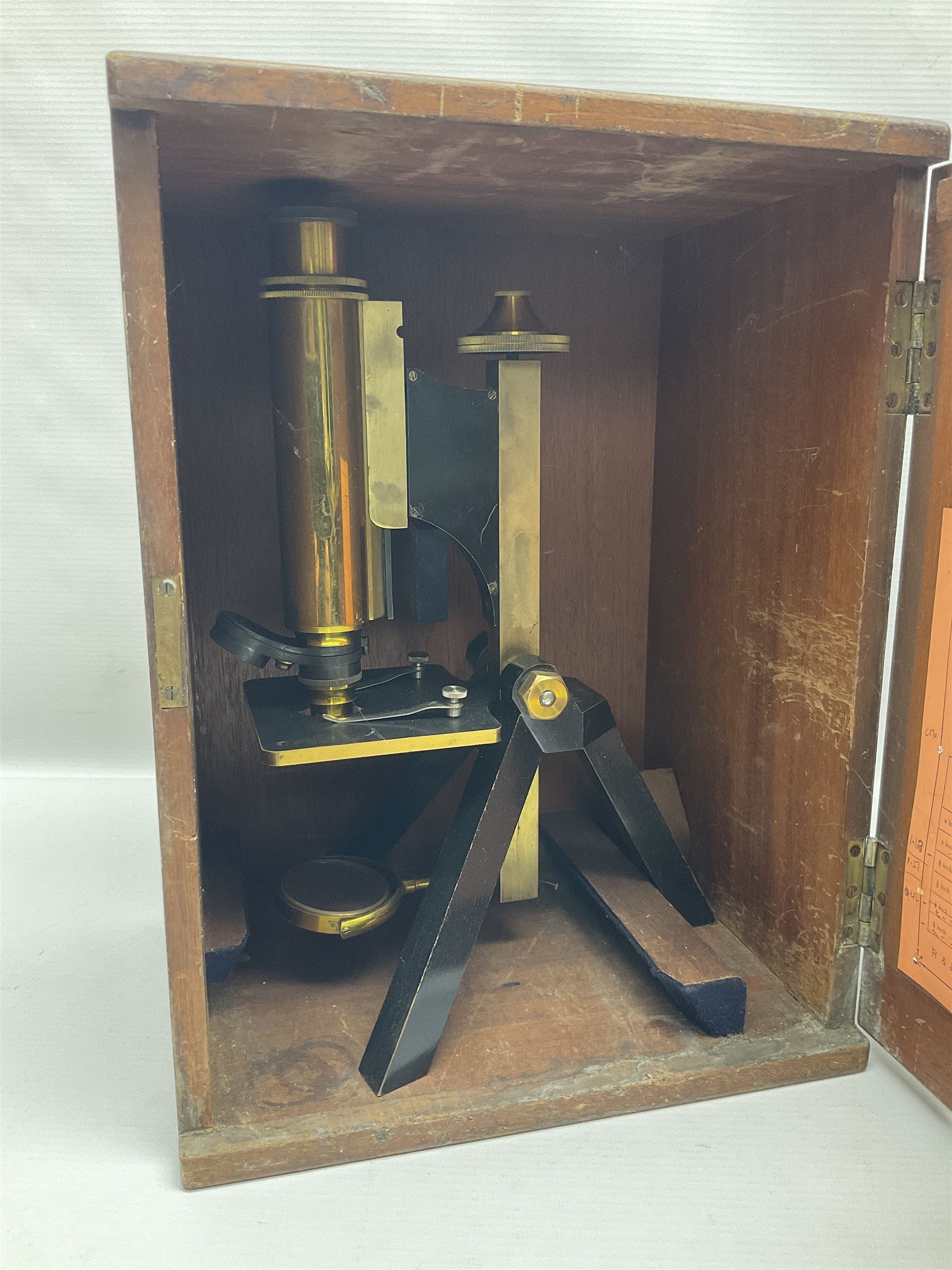 Two R & J Beck microscopes, no 22512 and no 25117, both in original wooden boxes 