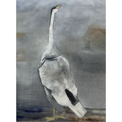 Madge Bright (British 20th century): Studies of Geese, pair gouaches signed and dated '87, 57cm x 43cm (2)