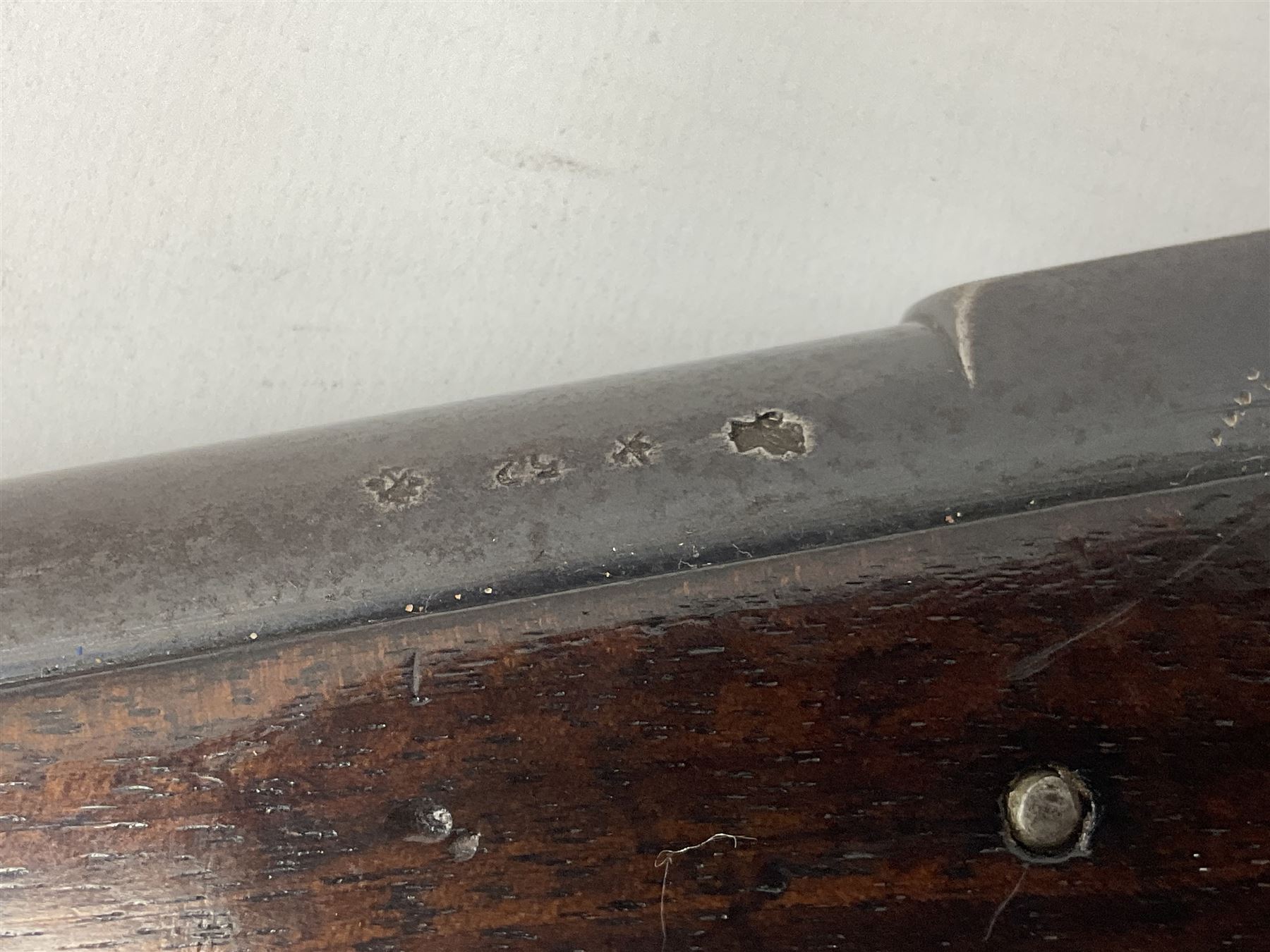 Braendlin Armoury Martini action .577/450 falling back rifle, the 85cm rifled barrel stamped Alex. Henry Edinburgh & London with two barrel bands including Yatagan bayonet side fitting and clearing rod under, with leather sling, serial no.13332, L126cm (NB. Firing pin broken). 