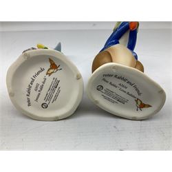 Two Border Fine Arts Peter Rabbits and Friends figures, comprising Peter Rabbit Love Radishes A2654 and Jemima Puddle-duck A2452