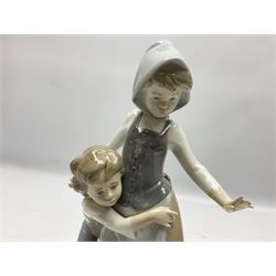 Two Lladro figures, Comprising For You, no 5453 and Avoiding the Goose, no 5033 both with original boxes, tallest H23cm