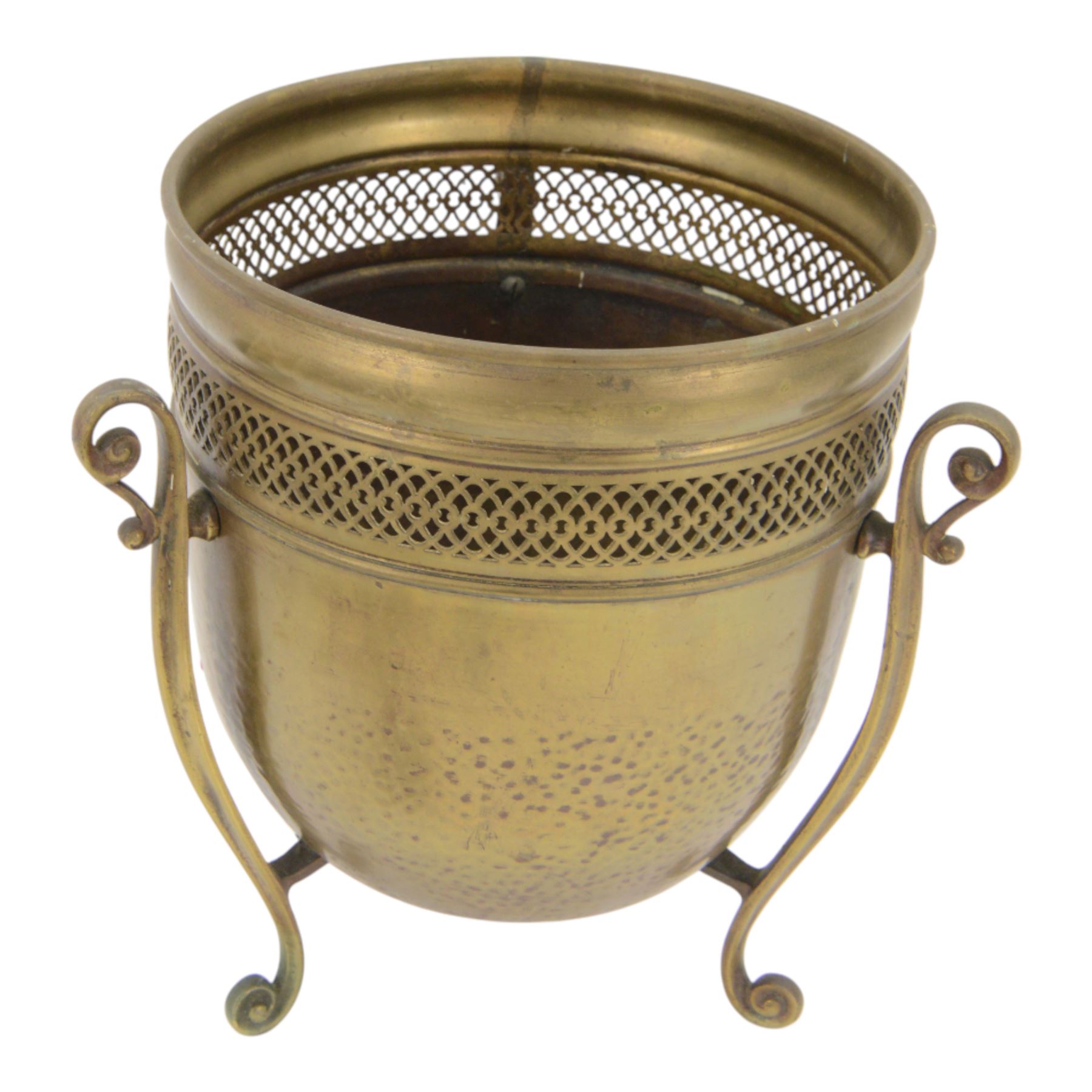 Collection of brassware, including money box in the form of a post box, cannon, jardiniere etc  