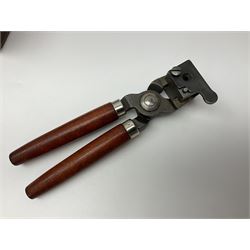 Three modern bullet moulds comprising Lee double cavity .44 calibre, boxed with instructions; and two Lyman .38 calibre; all in unrelated 19th century mahogany box