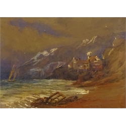  'Robin Hood's Bay', 19th century watercolour signed with monogram 20cm x 28cm  