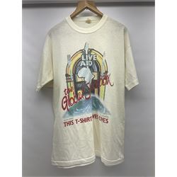 Live Aid memorabilia 13th July 1985 Wembley Stadium - Official Programme with ticket; and The Global Juke Box T-shirt