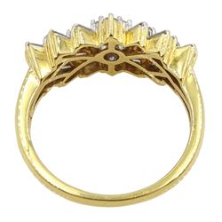 Iliana 18ct gold Ballerina diamond ring, stamped 750, approx 1 carat diamonds