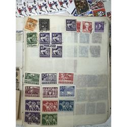 Great British and World stamps, including Belgium, Denmark, Ireland, France, Hungary, Italy, Poland, Spain etc, housed in various albums, books and loose, in one box