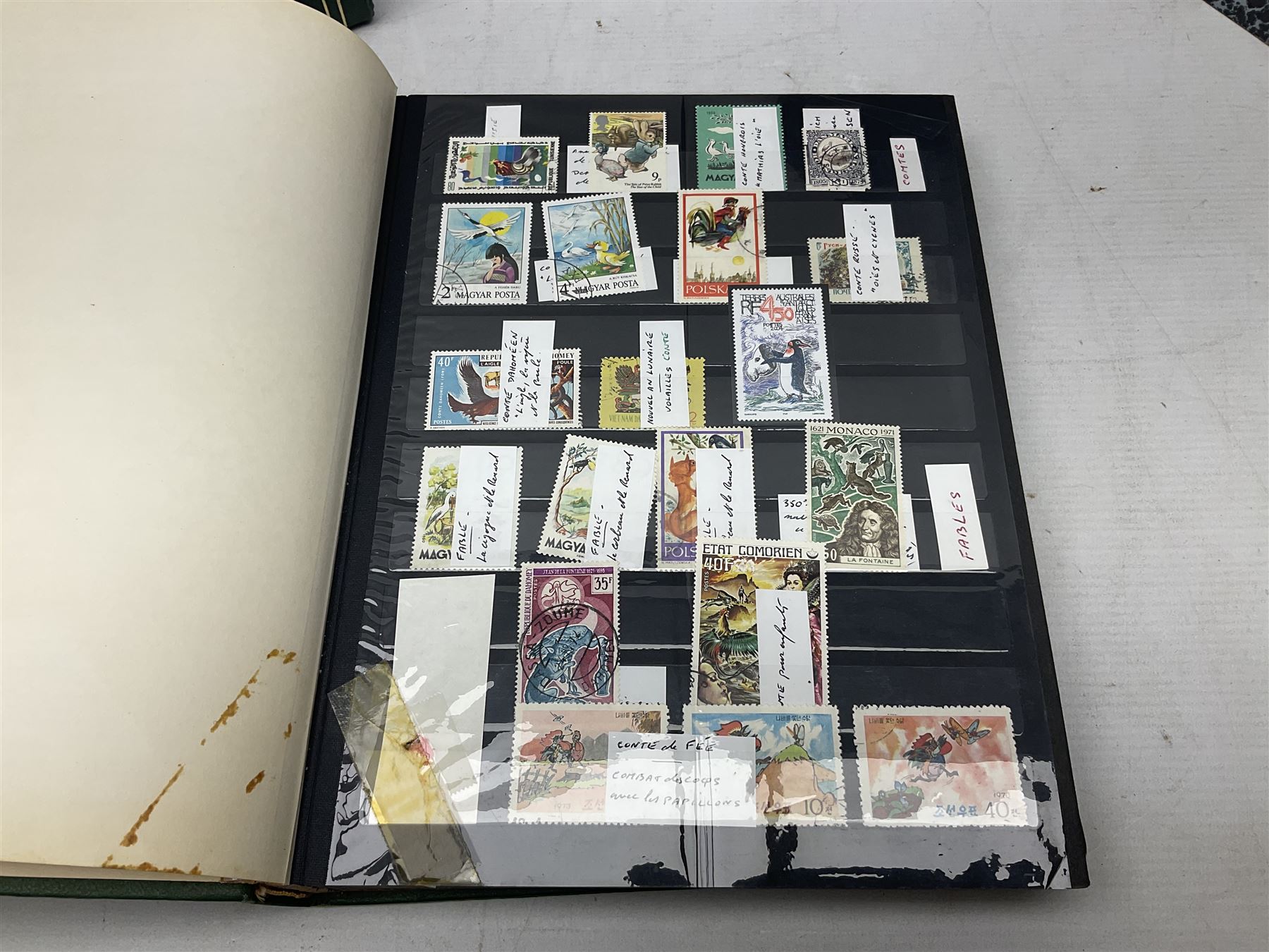 Stamps including Queen Victoria Queensland, modern Australia, King Edward VII Ceylon and Mauritius, South Africa, Gambia, Falkland Islands, Gold Coast, Ireland etc, housed in seven albums/folders and on loose album pages, in one box