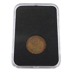 George III 1797 pattern farthing in copper, by W.J. Taylor, cased with Westminster certificate 