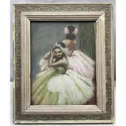 Muriel Constance Smith (British 1903-1993): 'Dancers' and Nude, pastel and pencil, pastel titled on Contemporary Local Artists 1965 label verso, the latter signed and dated 1952, max 24cm x 19cm  (2)