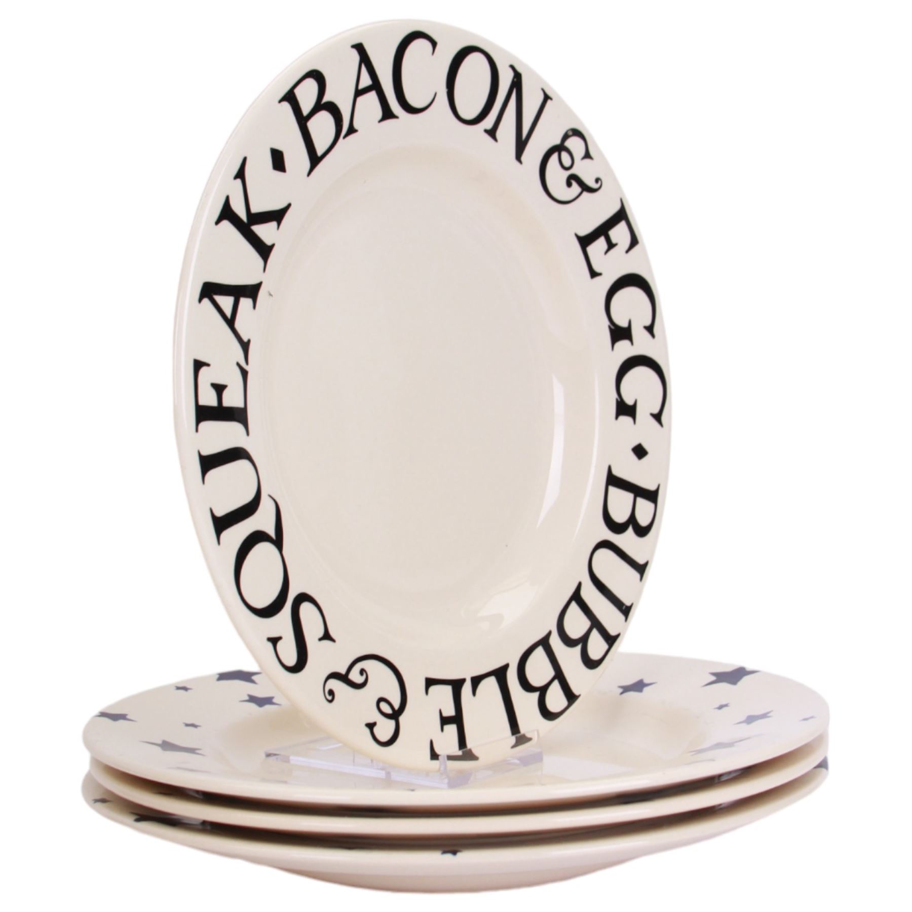 Emma Bridgewater Blue Stars dinnerwares, including nine dinner plates, three serving dished, jug, etc, together with six items in the Toast and Marmalade pattern  