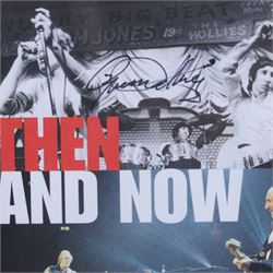 The WHO 'Then & Now' framed album insert, signed by Roger Daltrey and Pete Townshend, frame H44cm