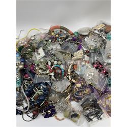 Collection of costume jewellery including bracelets, necklaces, earrings and bracelets. 