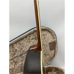 Ovation Ultra Series Model No.1512 electro acoustic guitar, 1980s/90s with textured black bowl back, natural spruce top and mahogany neck, serial no.232916 L104cm; in Hiscox Liteflite case with GuitarKes Workshop set-up and service certificate date October 2021
