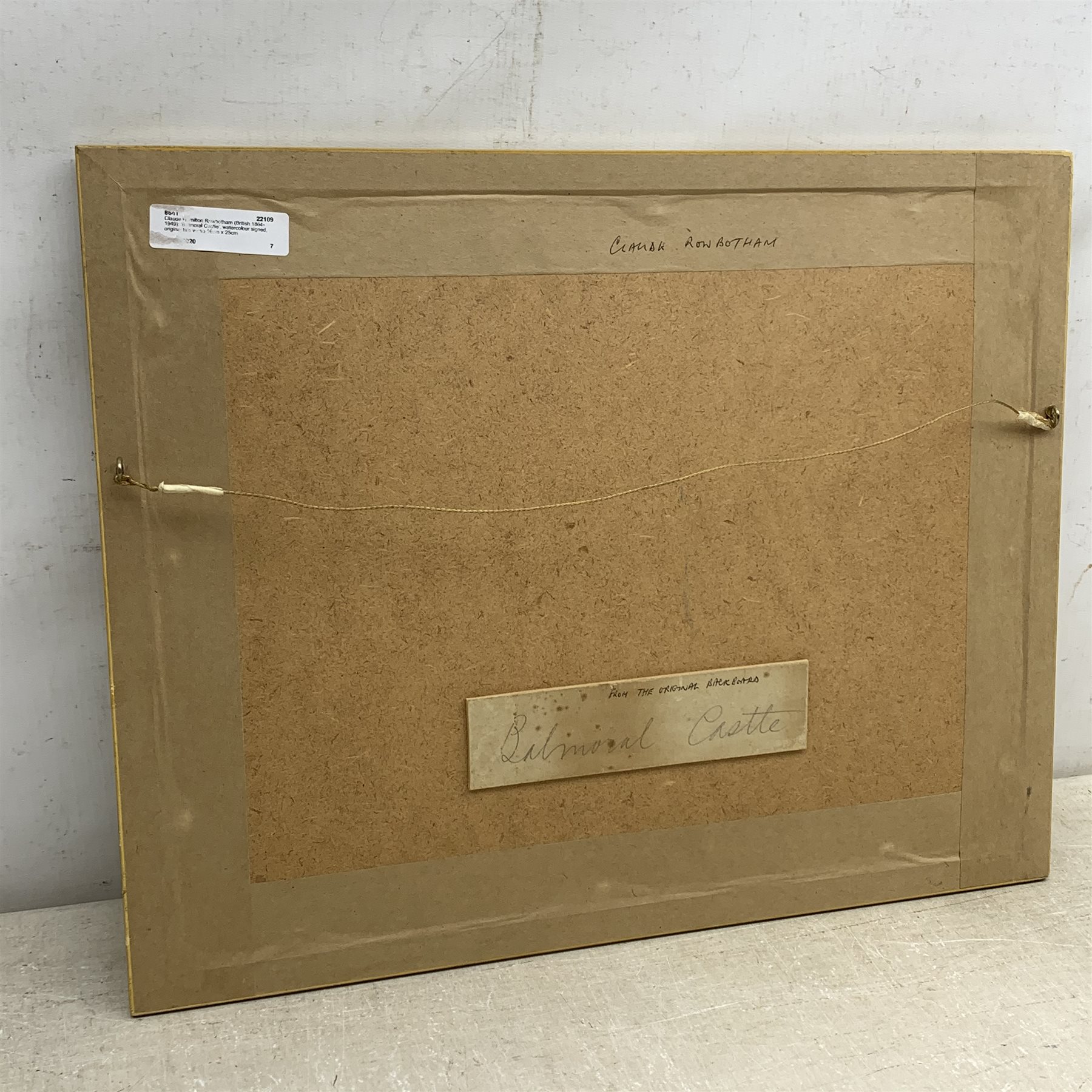 Claude Hamilton Rowbotham (British 1864-1949): 'Balmoral Castle', watercolour signed, original title verso 16cm x 25cm