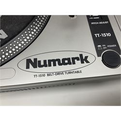 Pair of Numark TT-1510 DJ belt-drive turntables, serial nos.C1011001845 and C1011001846 (no cartridges); with paperwork