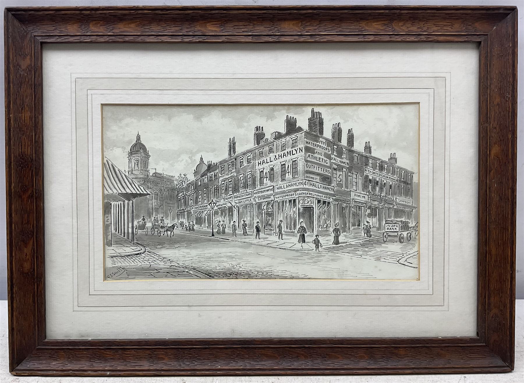 Frederick Schultz Smith (Hull 1860-1925): Vauxhall Tavern - Hessle Road, pencil signed and dated 1891, 20cm x 28cm; The Holderness Dairy, monochrome wash signed 17cm x 22cm; Hall & Hamlyn - Engine Street, ink and wash signed 14cm x 25cm (3)