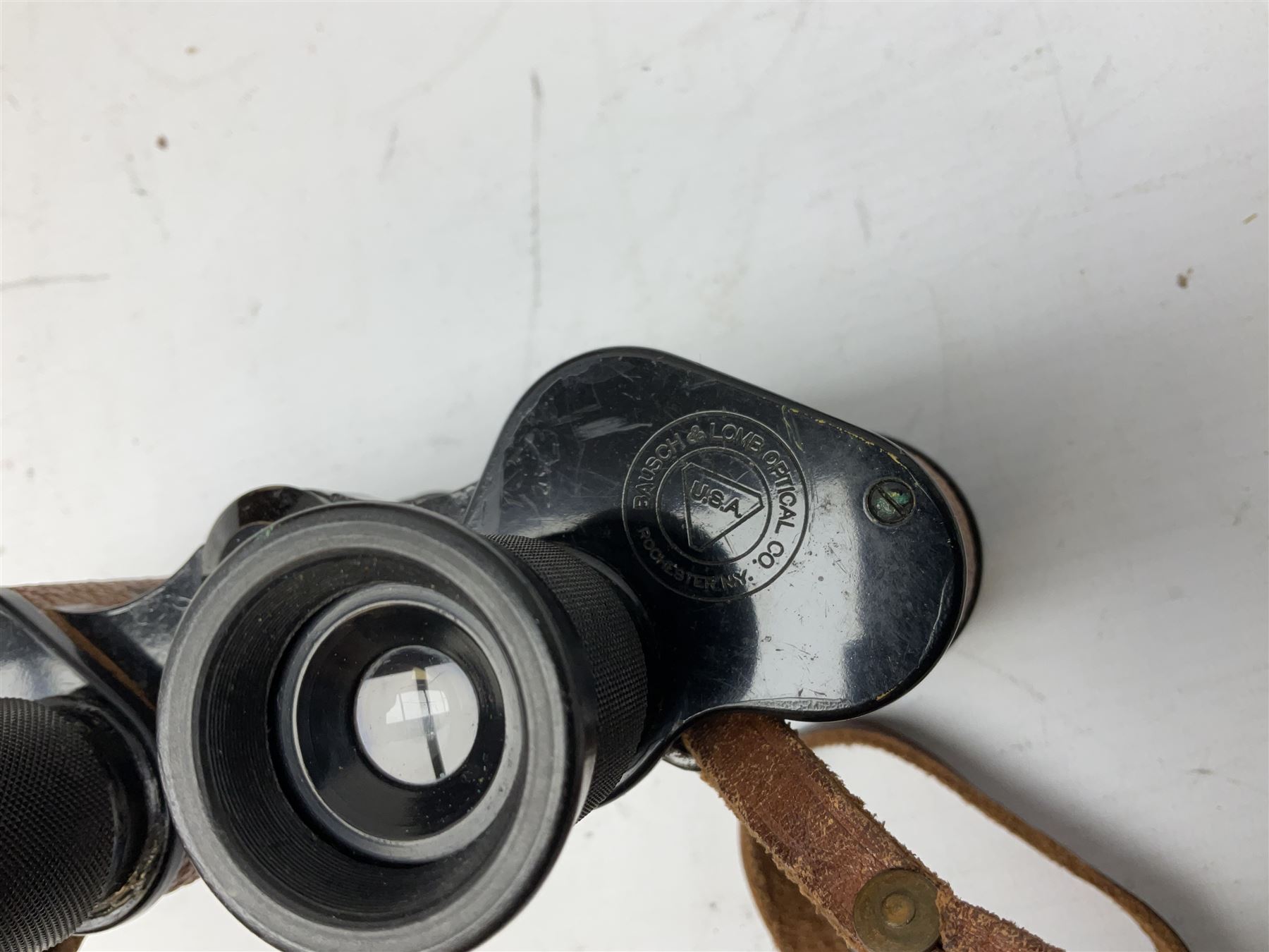 Pair of Bausch & Lomb U.S.A. 30mm binoculars and a pair of WWII period Bino Prism No.5 MKV 7X binoculars dated 1944 (2)