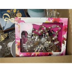 Caithness glass paperweight, together with other glassware, Zampiva figures and other collectables, in three boxes 