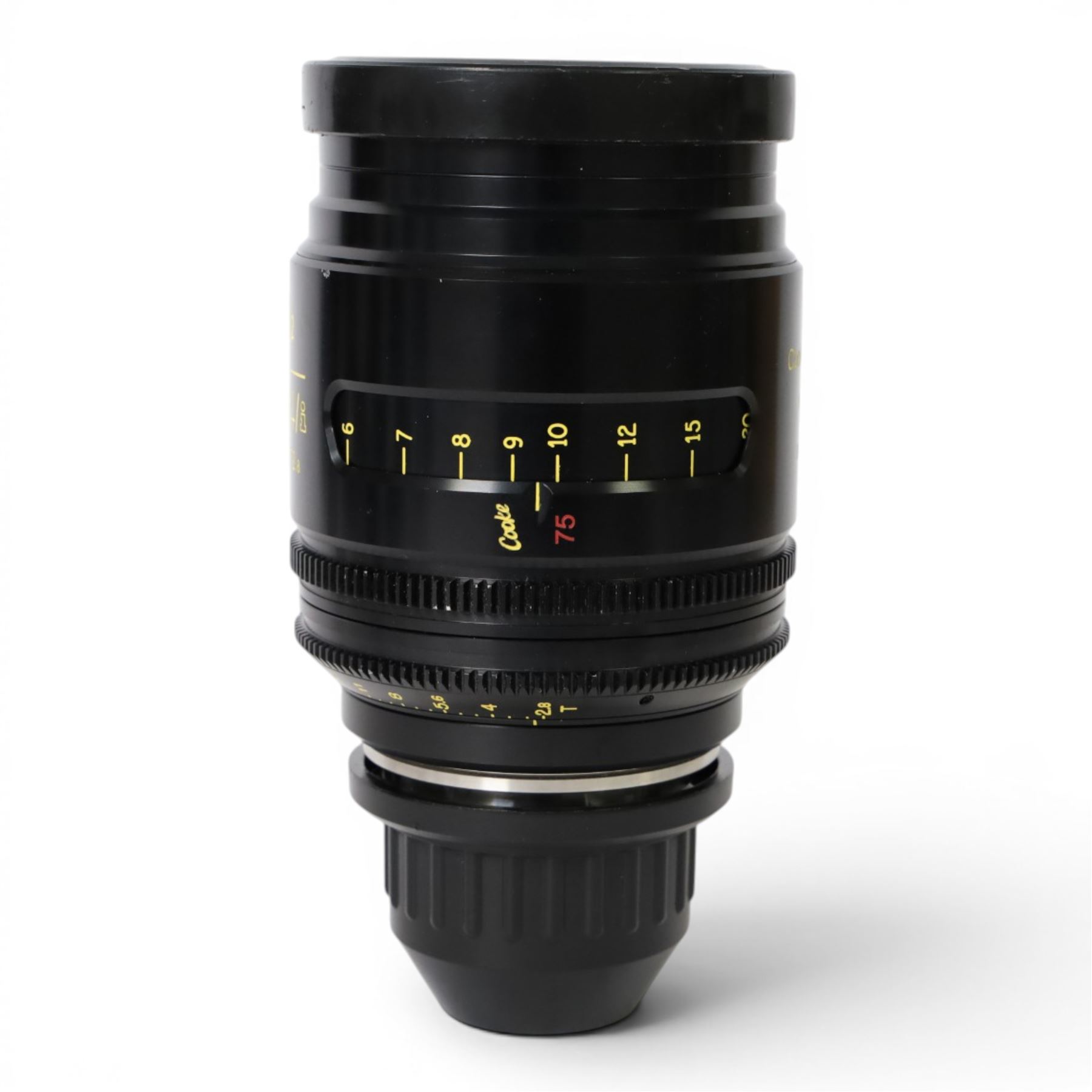 Cooke Mini S4/i 75mm T2.8 prime lens with PL mount, serial no. 8075-0714, with front and back lens caps
