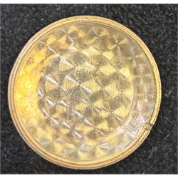 Bueche-Girod 9ct gold, manual wind wristwatch, white dial with Roman numeral hour markers, London 1977, on green leather strap