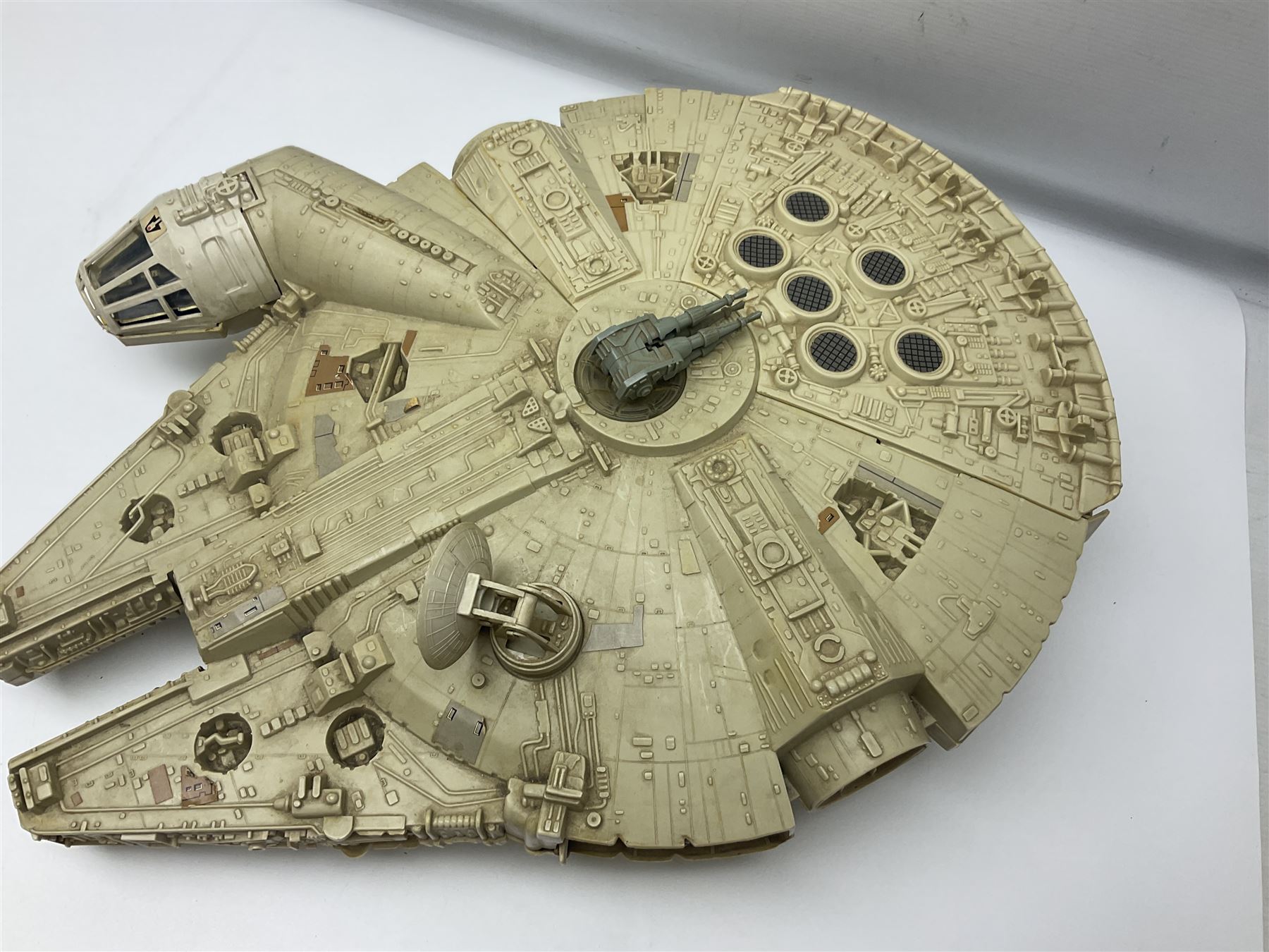 Star Wars - two unboxed vintage Star Wars vehicles comprising Millenium Falcon with 3 3/4