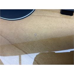 Fender Squier five-string jazz bass guitar; natural finish with Duncan Designed pick-ups; serial no.ICS11097557; L118cm