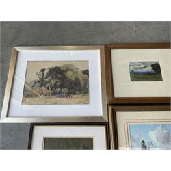 Collection of principally early 20th century watercolours and oils, artists including Charles James Barraud, Harold Wharfe, John Mackie, Tom Campbell, Gladys M Aitken, Bohuslav Barlow, Willie Stephenson, Gordon Clifford Barlow, After Albert George Stevens, Harriet Skidmore, etc