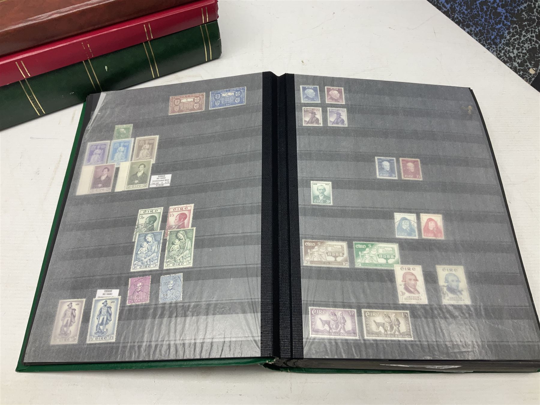 Stamps including Queen Victoria Queensland, modern Australia, King Edward VII Ceylon and Mauritius, South Africa, Gambia, Falkland Islands, Gold Coast, Ireland etc, housed in seven albums/folders and on loose album pages, in one box