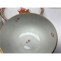 Herend Chinese Bouquet Rose pattern tea service comprising teapot, coffee pot, open sucrier, six cups and saucers, six tea plates, cream jug and stand, milk jug, two teabag holders, preserve pot, two leaf shaped dishes, four egg cups, salt & pepper pots, pair side plates and another plate