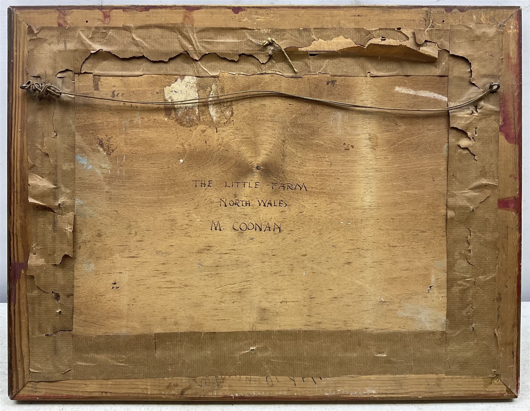 M Coonan (Northern British fl.1910-1925): 'The Little Farm - North Wales', oil on board signed, titled verso 23cm x 34cm