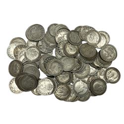 Approximately 130 grams of Great British pre 1920 silver threepence coins