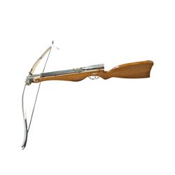 Crossbow with wooden stock
