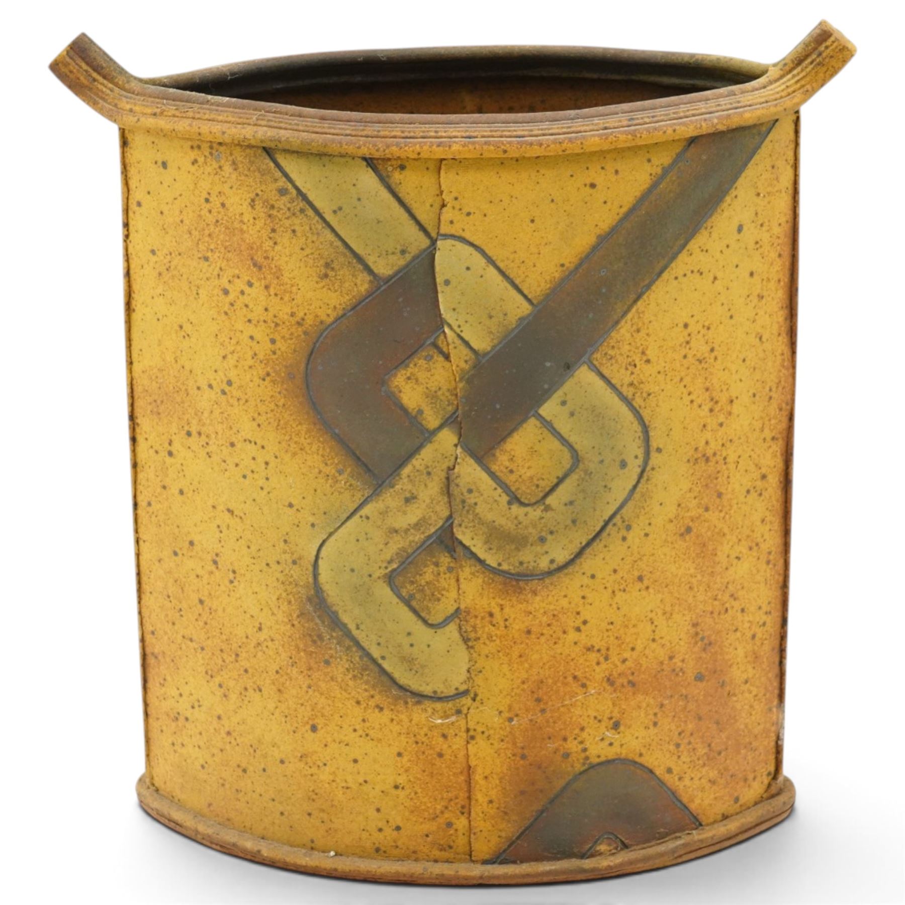 Jim Robison (British 1939-): Floor standing studio pottery vessel, impressed marks near base, H57cm 