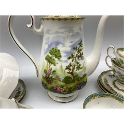 Royal Albert 'Chelsea Bird' pattern coffee set for six 