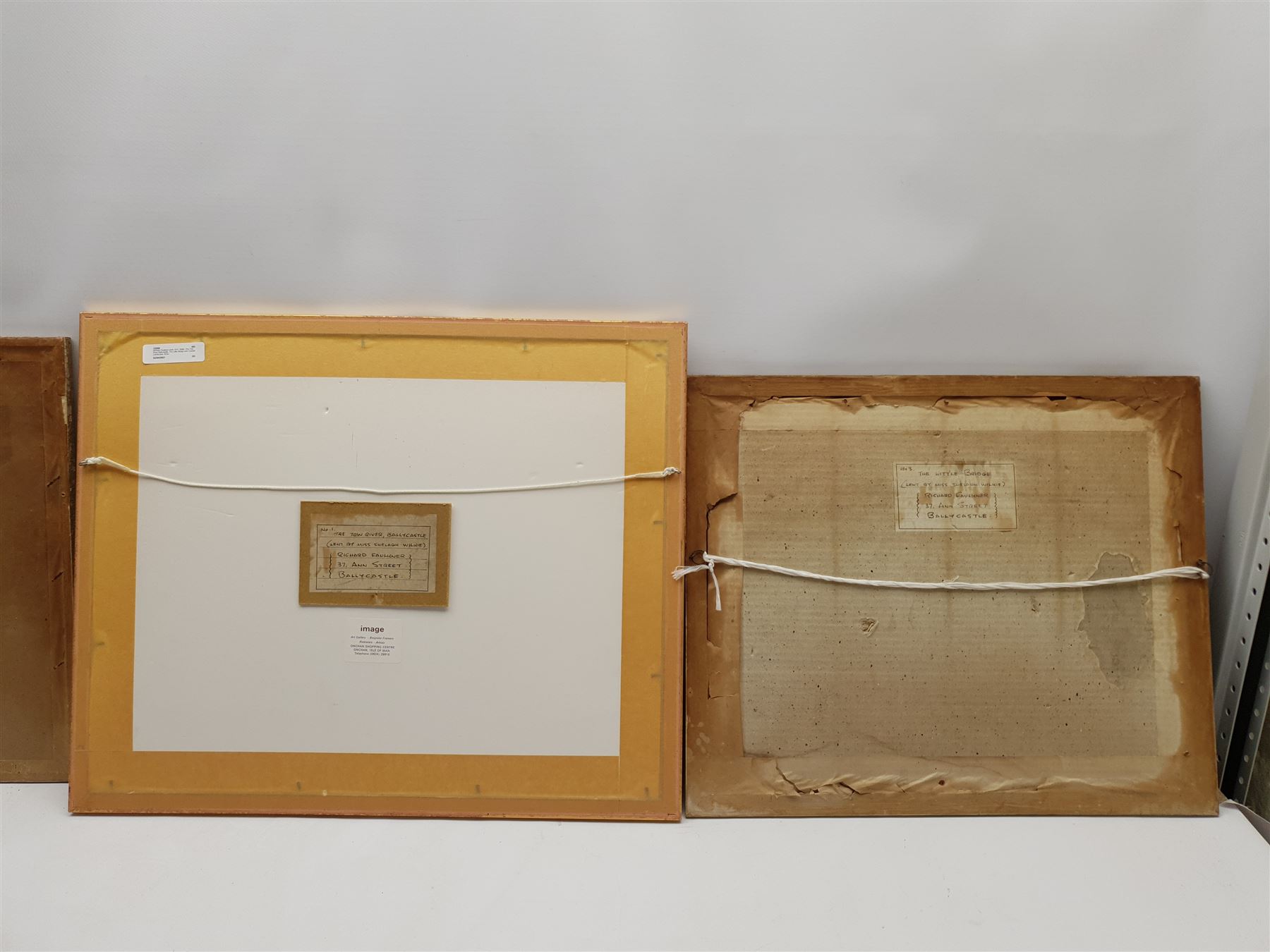 Richard Faulkner (Irish 1917-1988): 'The Tow River Ballycastle', 'The Little Bridge' and Coastal Landscape, three watercolours signed, two titled on labels verso with artist's address, max 26cm x 37cm (3)