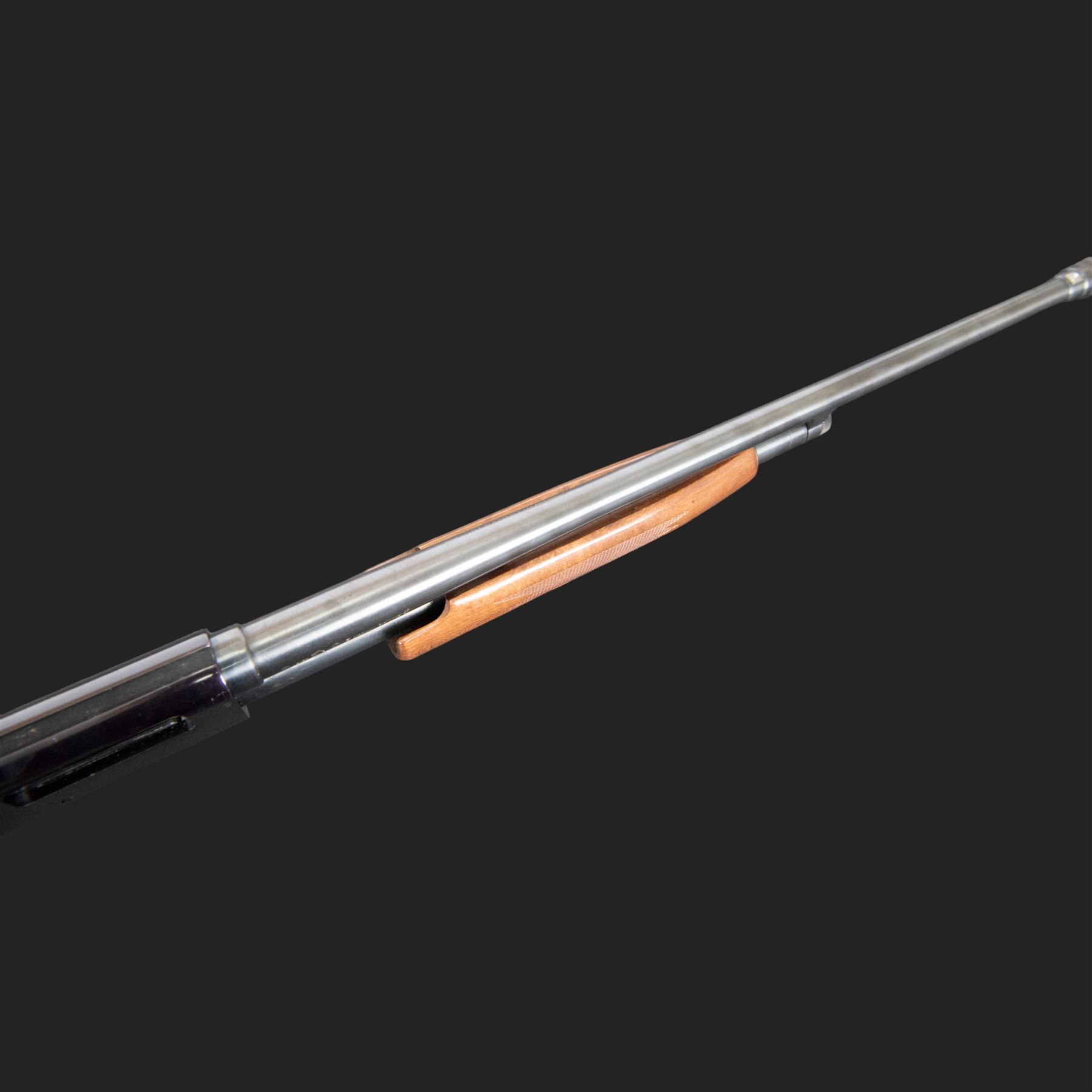 Mossberg New Haven 12 bore pump action shotgun, adjustable choke serial no H448714 
SHOTGUN CERTIFICATE REQUIRED