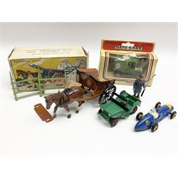 Britains 'Tumbrel Cart No. 4F.' boxed and a small number of toy vehicles