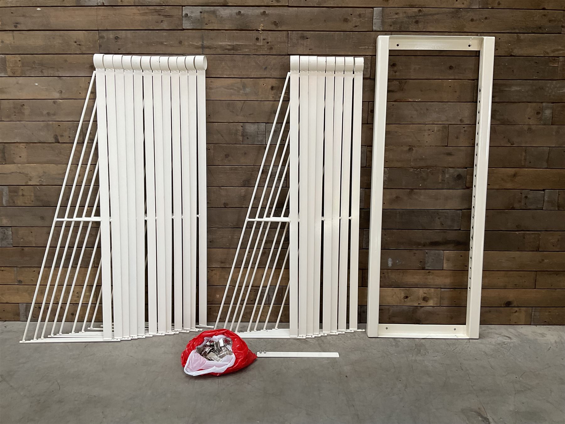 Commercial wall hanging rug display rack